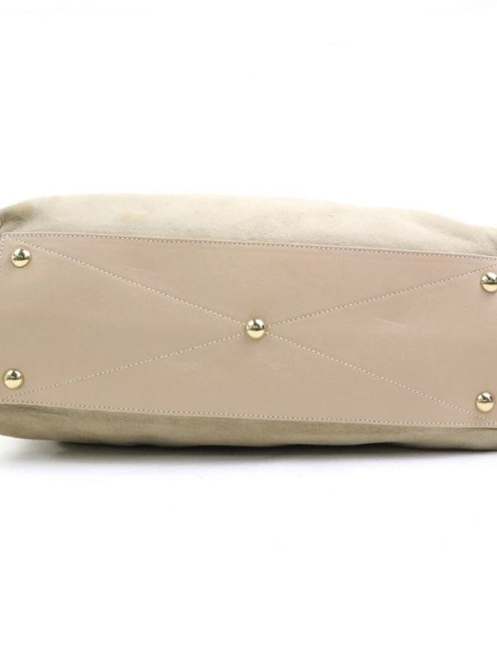 Auth Salvatore Ferragamo Shoulder Bag Beige/Pink Beige Mutton fur - Picture 4 of 16